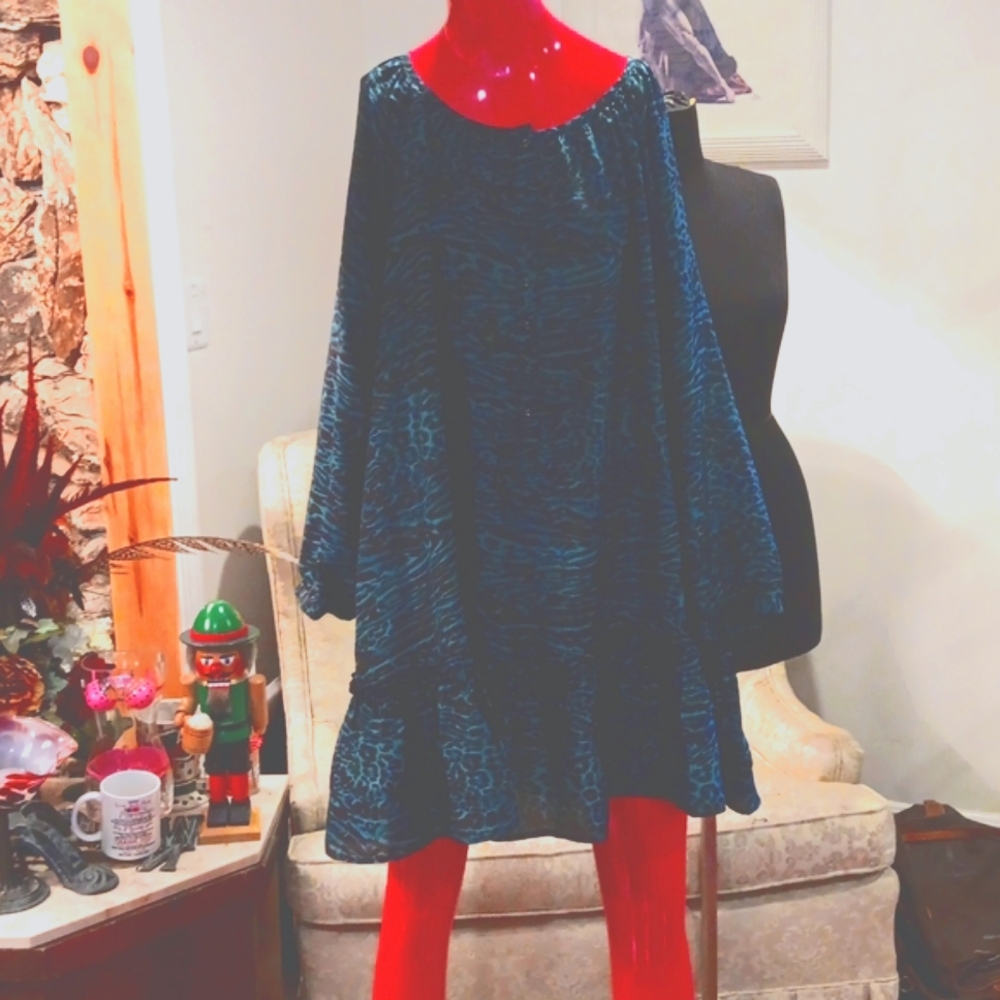 Johnny Was Friday Silk Dress by Calme, Leopard Print